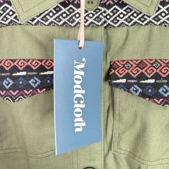 NWT Modcloth Assorted Occasions Anorak Utility Jacket Army Green Size XXS NEW - Picture 6 of 15